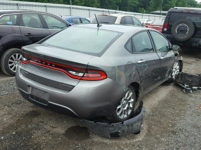 1C3CDFCA7DD294136 - 2013 DODGE DART LIMIT GRAY photo 4