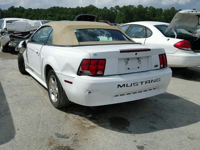 1FAFP44433F392201 - 2003 FORD MUSTANG WHITE photo 3