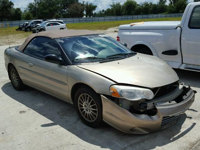 1C3EL55R74N390853 - 2004 CHRYSLER SEBRING LX GOLD photo 1