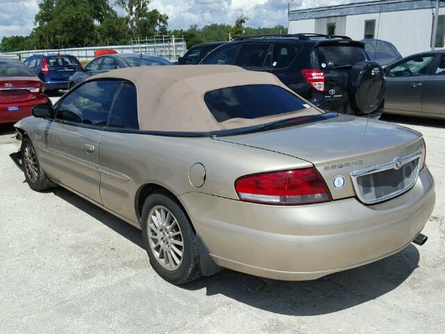 1C3EL55R74N390853 - 2004 CHRYSLER SEBRING LX GOLD photo 3