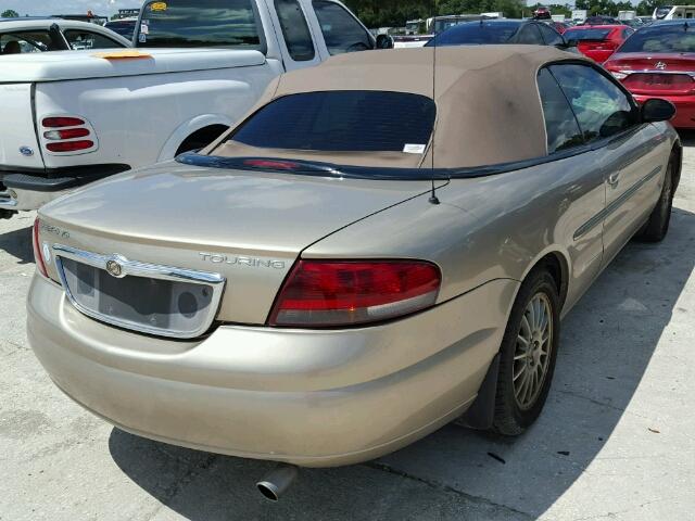 1C3EL55R74N390853 - 2004 CHRYSLER SEBRING LX GOLD photo 4