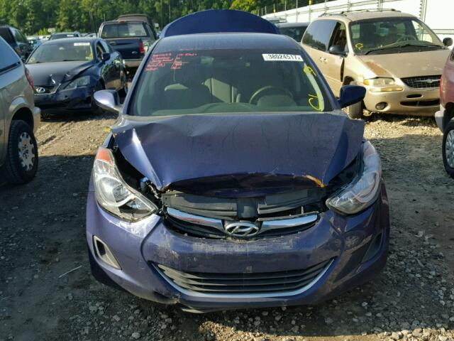 5NPDH4AE3CH148159 - 2012 HYUNDAI ELANTRA GL BLUE photo 9