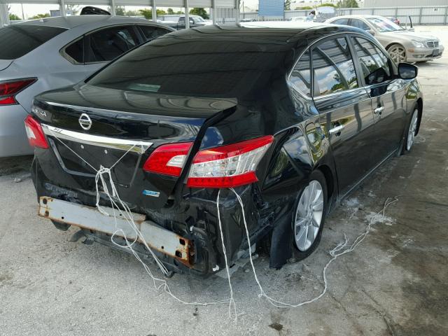 3N1AB7AP6DL760691 - 2013 NISSAN SENTRA S BLACK photo 4