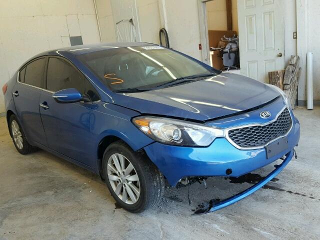 KNAFX4A87E5202410 - 2014 KIA FORTE BLUE photo 1