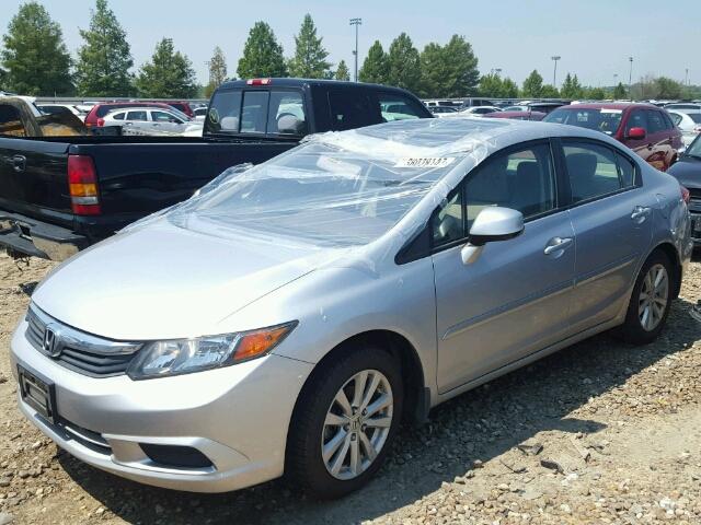 19XFB2F96CE035028 - 2012 HONDA CIVIC EXL SILVER photo 2
