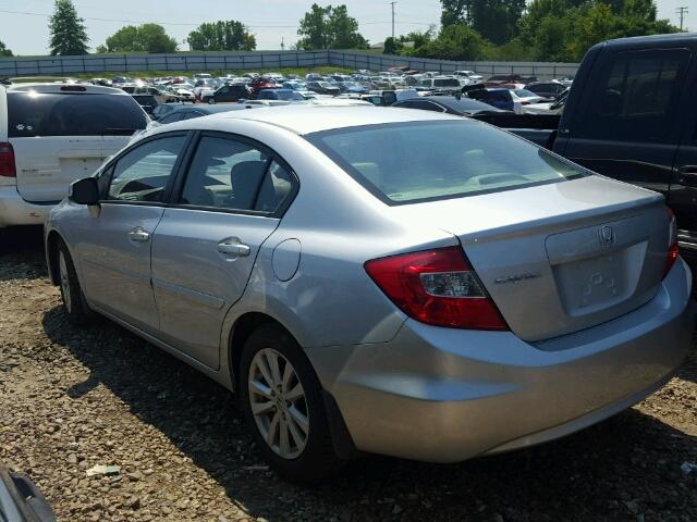 19XFB2F96CE035028 - 2012 HONDA CIVIC EXL SILVER photo 3