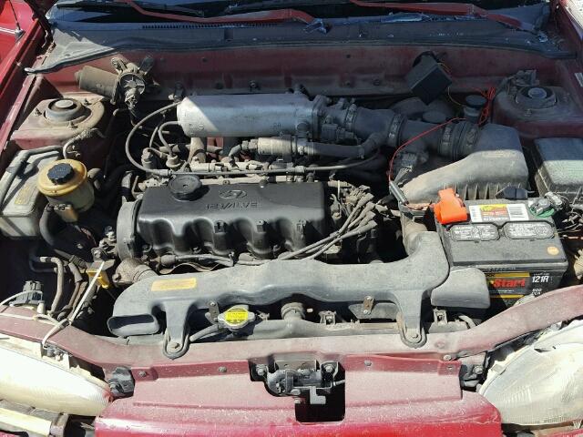 KMHVD34NXWU404132 - 1998 HYUNDAI ACCENT GS RED photo 7