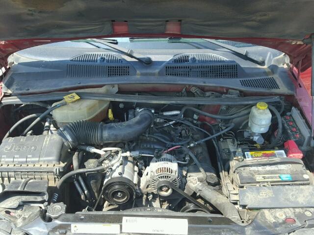 1J4GK48K67W643041 - 2007 JEEP LIBERTY SP RED photo 7