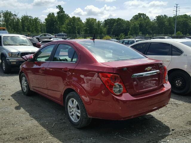 1G1JC5SH4D4174575 - 2013 CHEVROLET SONIC LT RED photo 3