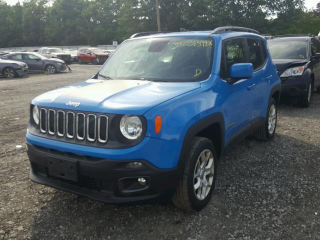 ZACCJBBT9FPB45960 - 2015 JEEP RENEGADE L BLUE photo 2