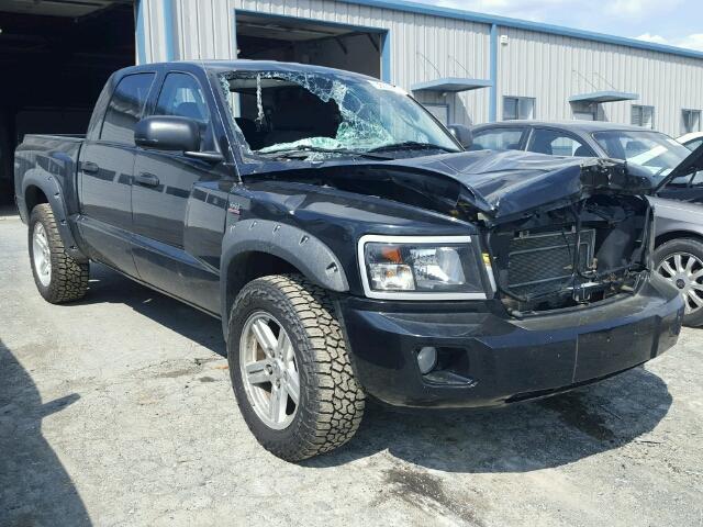 1D7CW3GP1AS135709 - 2010 DODGE DAKOTA SXT BLACK photo 1