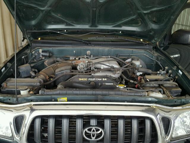 5TEGN92NX2Z015962 - 2002 TOYOTA TACOMA GREEN photo 7