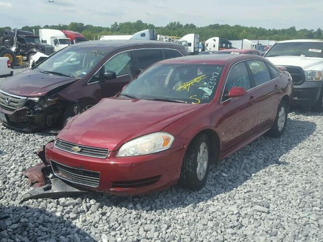 2G1WT57K391146215 - 2009 CHEVROLET IMPALA 1LT BURGUNDY photo 2