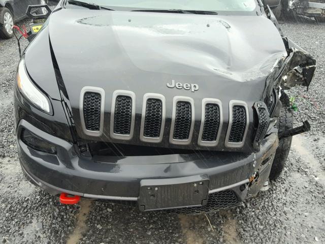 1C4PJMBS3FW786092 - 2015 JEEP CHEROKEE T BLACK photo 7