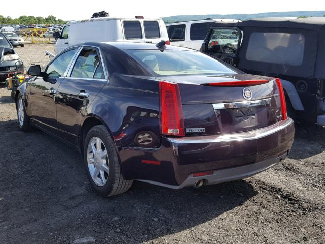 1G6DF577990172950 - 2009 CADILLAC CTS BURGUNDY photo 3