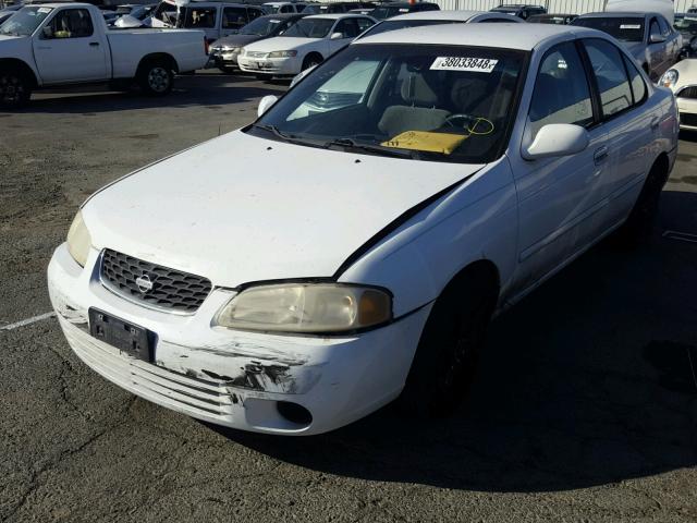 3N1CB51A22L553821 - 2002 NISSAN SENTRA GXE WHITE photo 2