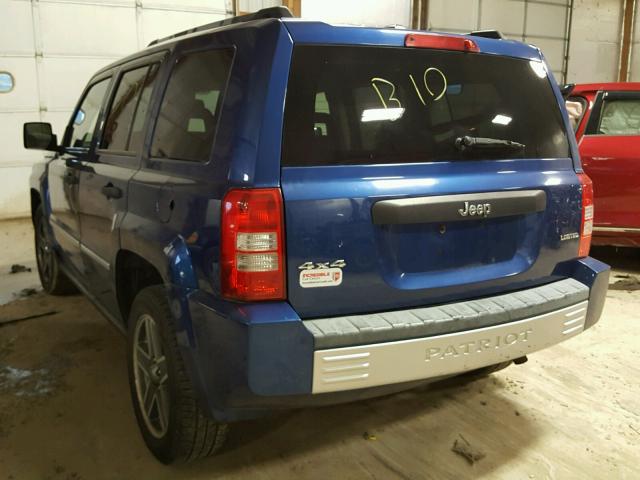 1J4FF48B39D158001 - 2009 JEEP PATRIOT LI BLUE photo 3