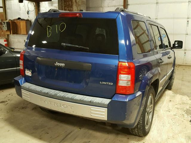 1J4FF48B39D158001 - 2009 JEEP PATRIOT LI BLUE photo 4