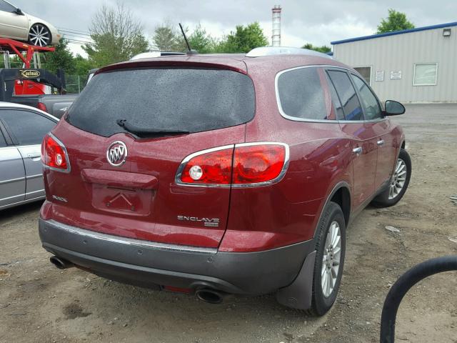 5GALVBED5AJ208801 - 2010 BUICK ENCLAVE CX RED photo 4