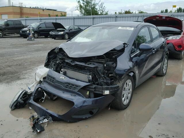 KNADM5A36D6806226 - 2013 KIA RIO LX BLUE photo 2