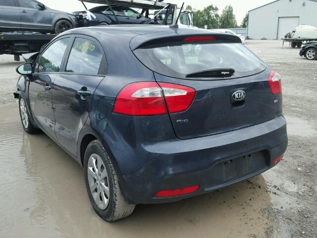 KNADM5A36D6806226 - 2013 KIA RIO LX BLUE photo 3