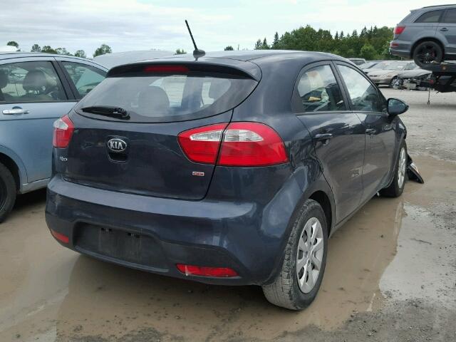 KNADM5A36D6806226 - 2013 KIA RIO LX BLUE photo 4