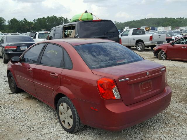 KL5JD56Z87K586379 - 2007 SUZUKI FORENZA BA BURGUNDY photo 3