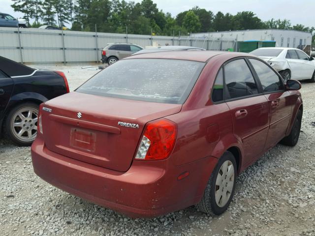 KL5JD56Z87K586379 - 2007 SUZUKI FORENZA BA BURGUNDY photo 4