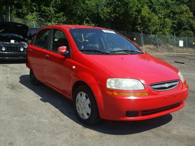 KL1TD52645B338522 - 2005 CHEVROLET AVEO BASE Rouge photo 1
