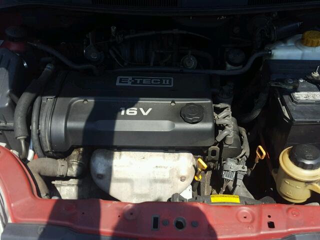 KL1TD52645B338522 - 2005 CHEVROLET AVEO BASE Rouge photo 7