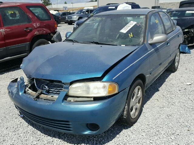 3N1CB51D53L820235 - 2003 NISSAN SENTRA XE BLUE photo 2