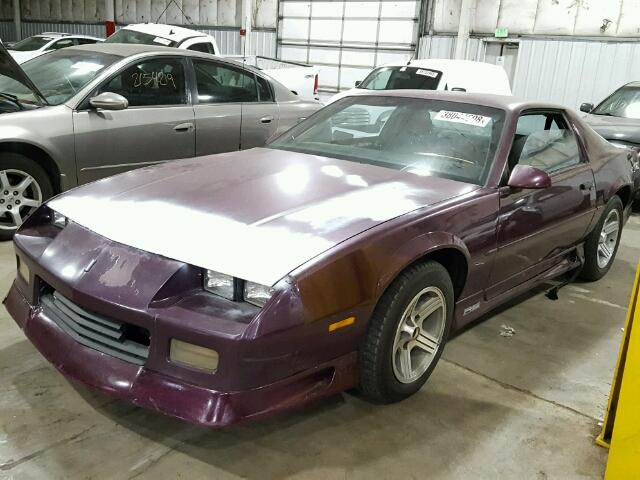 1G1FP23E7NL108834 - 1992 CHEVROLET CAMARO RS PURPLE photo 2