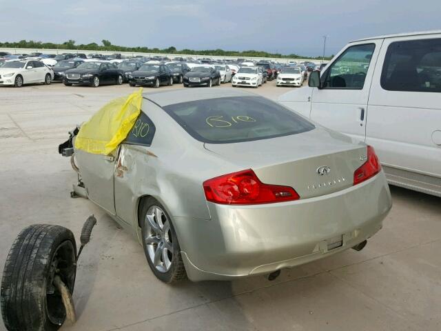 JNKCV54E27M910011 - 2007 INFINITI G35 GOLD photo 3