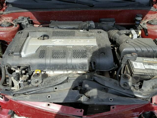 KMHHM65D97U258344 - 2007 HYUNDAI TIBURON GS RED photo 7