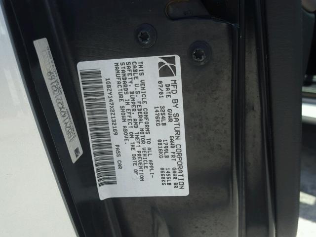 1G8ZY147X2Z132169 - 2002 SATURN SC2 SILVER photo 10