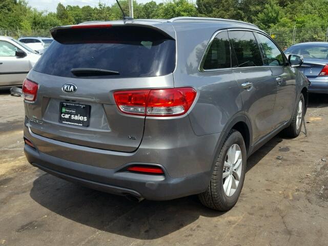 5XYPG4A59GG180479 - 2016 KIA SORENTO LX GRAY photo 4