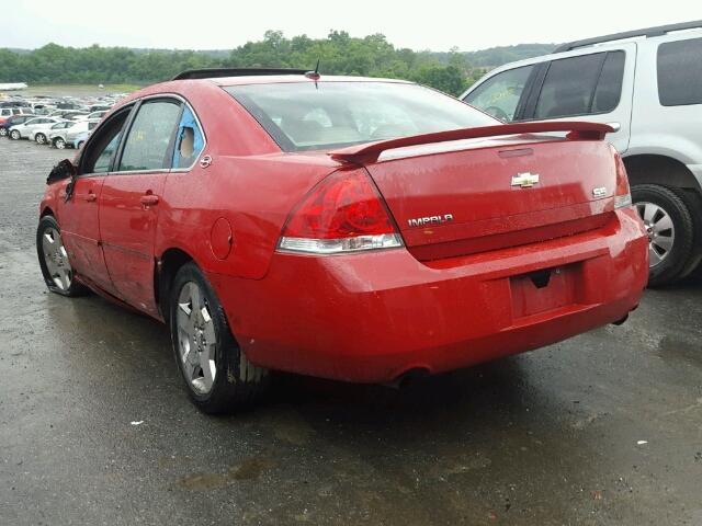 2G1WD58C779245767 - 2007 CHEVROLET IMPALA SUP RED photo 3