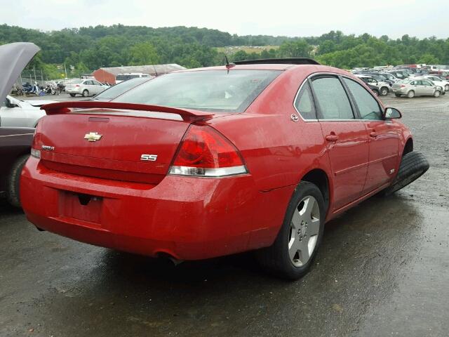 2G1WD58C779245767 - 2007 CHEVROLET IMPALA SUP RED photo 4