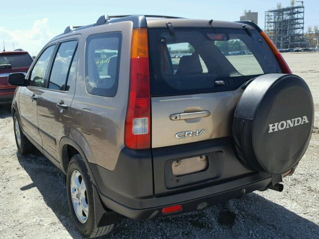 JHLRD68452C005415 - 2002 HONDA CR-V LX BROWN photo 3