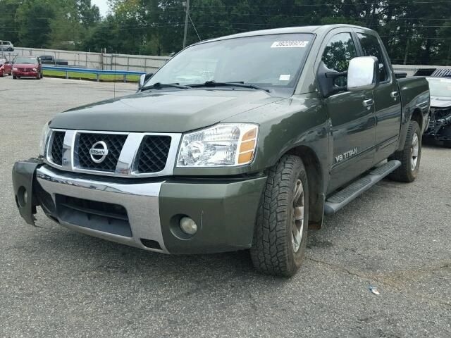 1N6BA07A45N535182 - 2005 NISSAN TITAN XE GREEN photo 2