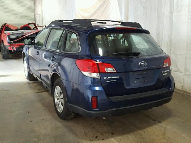 4S4BRBAC0B1352250 - 2011 SUBARU OUTBACK 2. BLUE photo 3