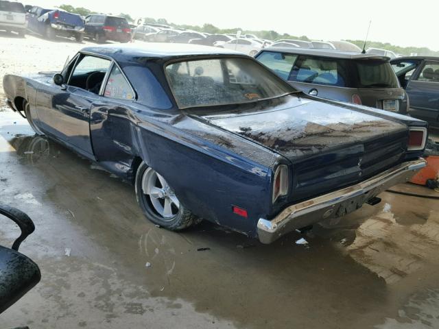 RM21H9E163161 - 1969 PLYMOUTH ROADRUNNER BLUE photo 3