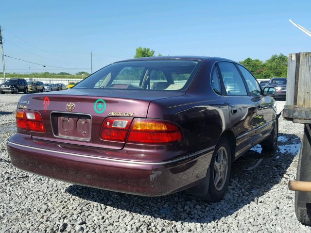 4T1BF18B5WU270874 - 1998 TOYOTA AVALON MAROON photo 4
