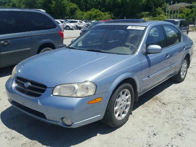 JN1CA31D2YT507492 - 2000 NISSAN MAXIMA GLE BLUE photo 2