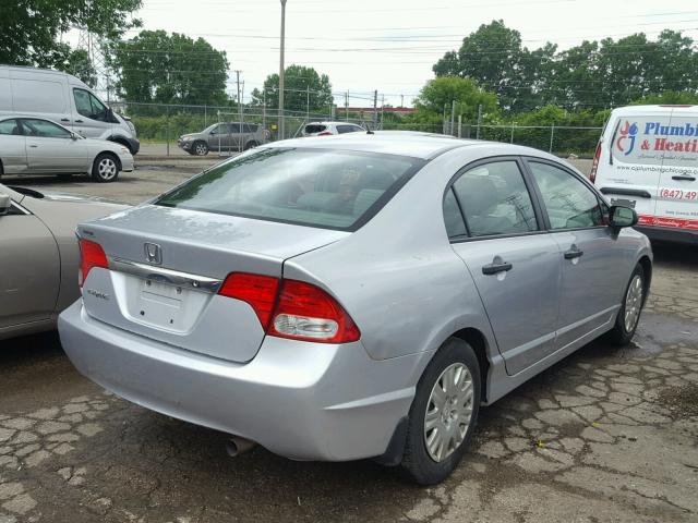 2HGFA15329H510375 - 2009 HONDA CIVIC VP SILVER photo 4