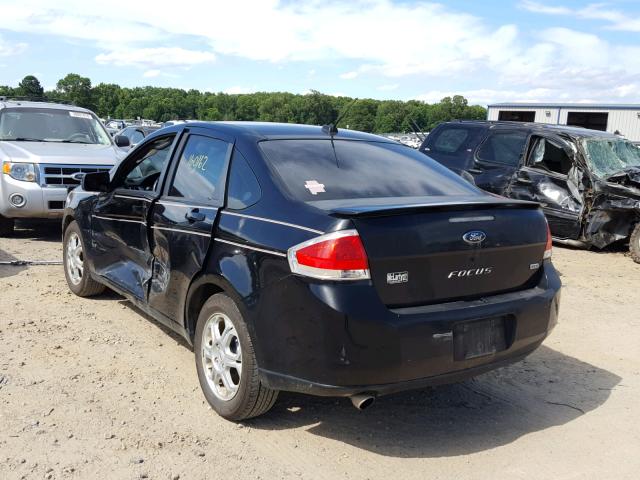 1FAHP36N99W249240 - 2009 FORD FOCUS SES BLACK photo 3