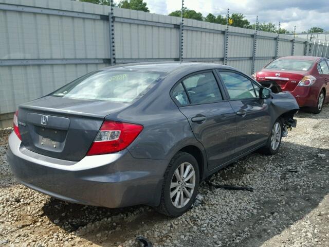 19XFB2F90CE015826 - 2012 HONDA CIVIC EXL GRAY photo 4