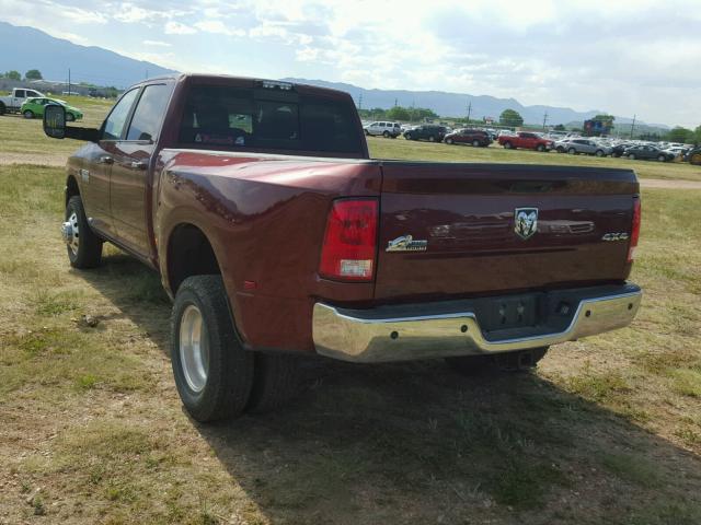 3C63RRHL5HG661284 - 2017 RAM 3500 SLT BURGUNDY photo 3