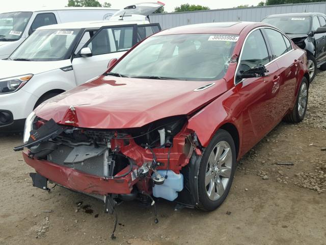 2G4GP5EX8F9283934 - 2015 BUICK REGAL PREM RED photo 2