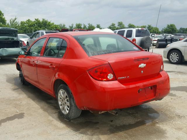 1G1AT58H897265328 - 2009 CHEVROLET COBALT LT RED photo 3